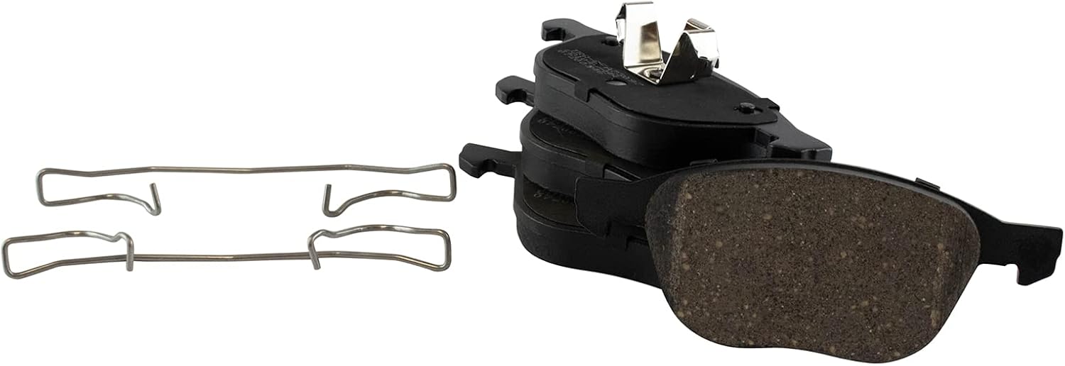 TRQ Front Brake Pad and Rotor Set Ceramic Rotors Calipers Hoses Compatible with 2004-2007 Mazda 3 2006-2007 5