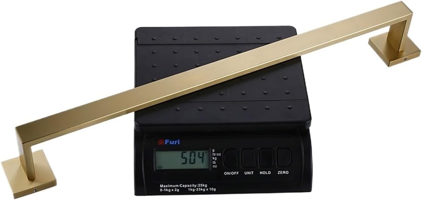 Matte Gold Towel Rack 304 Stainless Steel Towel Bar Double Towel Shelf Paper Holder Tissue Holder Toilet Holder(Towel Bar-40)