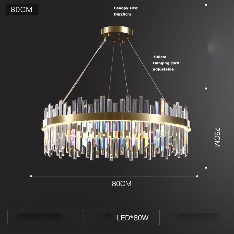 Diammble Oval LED Gold Silver Crystal Hanging Lamps Lustre Chandelier Lighting Suspension Luminaire Lampen for Foyer,Dining Light Fixtures