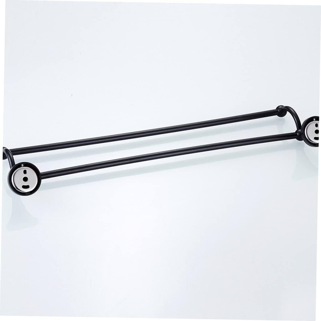 Boho Wall Decor Double Towel Bar Rack with Metal Storage Shelves and Measuring Cups Vintage Brass Hand Towels Hanger for Bathroom Black Accessories Holder