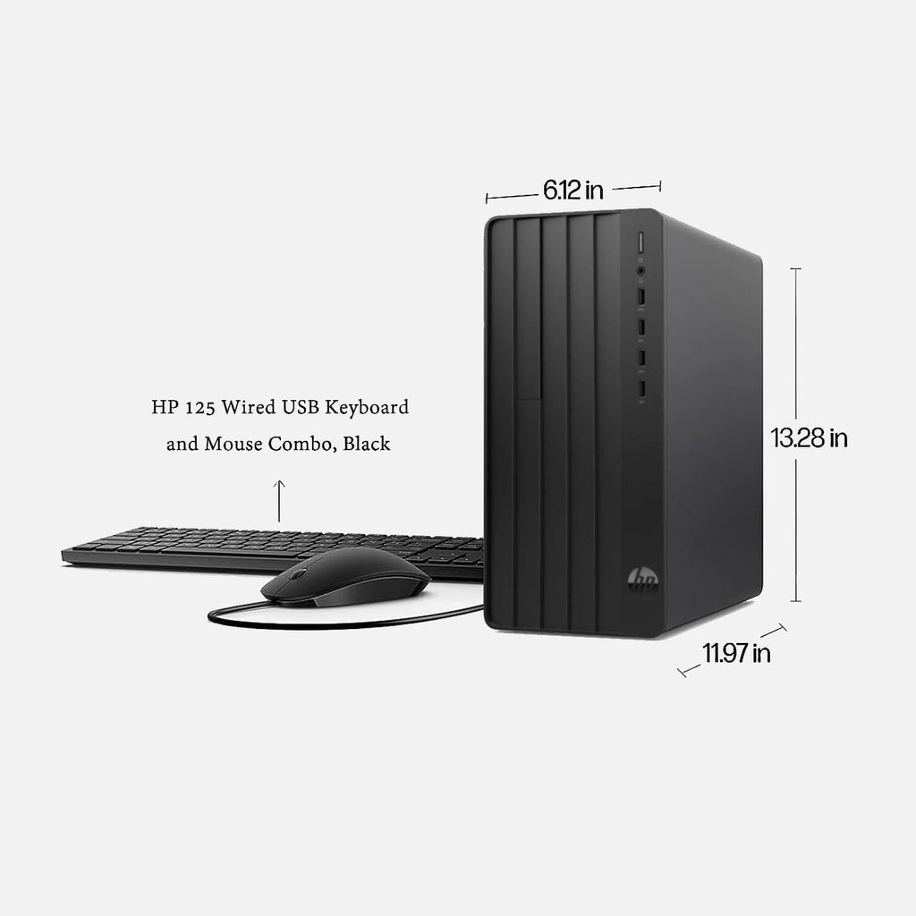 HP Pro Tower 290 G9 Desktop Computer, 4-core Intel Core i3-13100 Processor, 32GB RAM, 1TB SSD, 2-Monitor Ports (VGA + HDMI), WiFi, RJ-45, Wired KB& Mouse, None Optical Drive, Windows 11 Pro