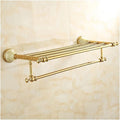 Bathroom Hardware Sets Gold Bathroom Shelf Towel Rack Towel Hanger Paper Holder Toilet Brush Holder Bathroom Hardware Towel Set,Single Towel Bar(Towel Rack)