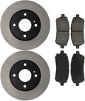 3pcs Front Ceramic Brake Pad and Rotor Brake Kit Replace fits Ford Fiesta 1.6L 2011 2012 2013 2014 2015 2016 2017 2018 2019, fits Fiesta 1.0L 2014