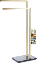 Towel Rail Bathroom Towel Racks for Bathroom,Freestanding Towel Holder Towel Stand with Bars,Double Clothes Drying Rack Airer/Black (Black),Gold