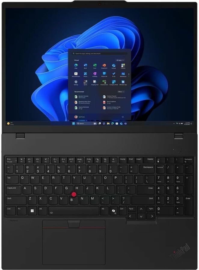 Lenovo ThinkPad T16 Gen 4 21QE007TUS 16' Touchscreen Notebook - WUXGA - Intel Core Ultra 7 265U - vPro Technology - 32 GB - 1 TB SSD - English Keyboard - Black