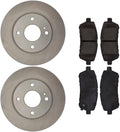 Front Brake Pads and Brake Rotors Kit, Set of 3 Front Brake Kit for Ford Fiesta 1.6L 2011 2012 2013 2014 2015 2016 2017 2018 2019, for Fiesta 1.0L 2014 2015 2016 2017