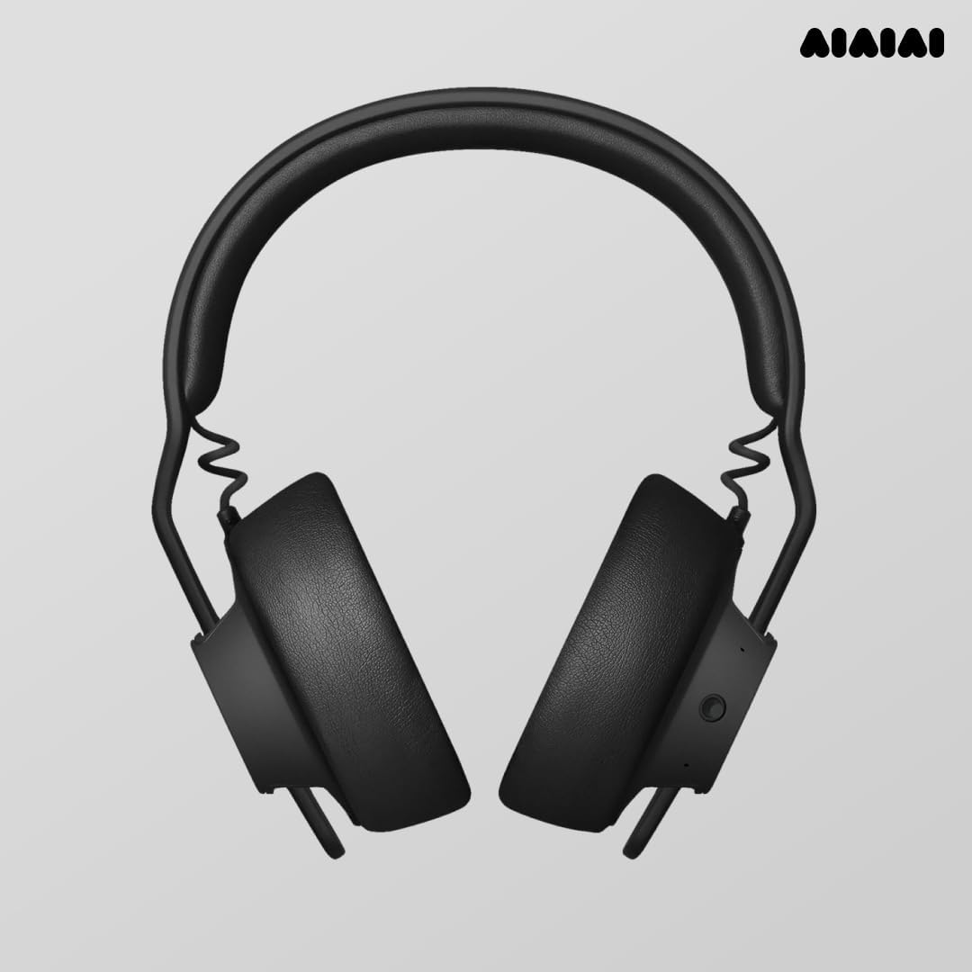 AIAIAI TMA-2 Move Wireless Headphones - Bluetooth 5.3, S11 Bio-Diaphragm Drivers, 40+ Hour Battery, Modular Design - Black Over Ear Headphones with X03 Transmitter Compatible for Ultra-Low Latency