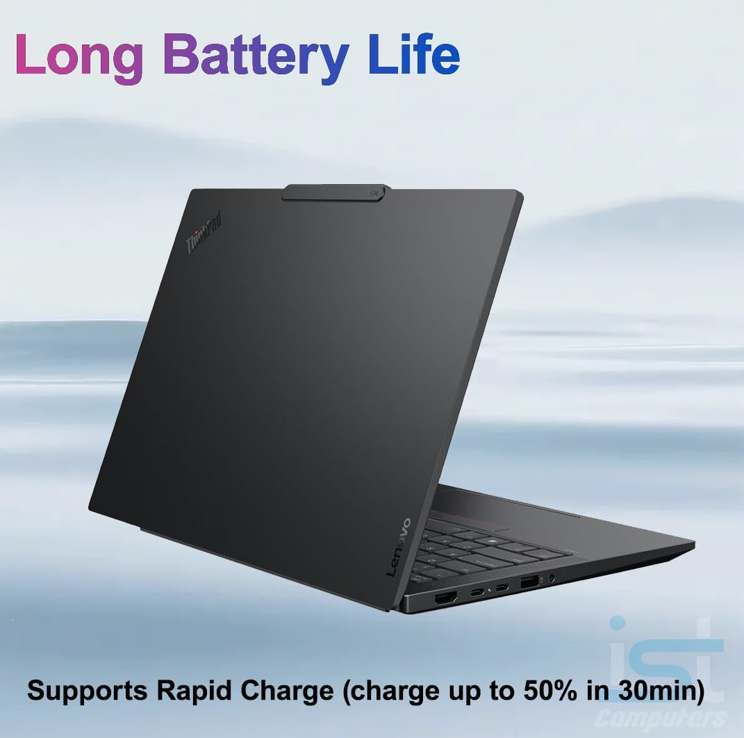 Lenovo ThinkPad E14 Gen 7 Business AI PC Laptop (14' FHD+, AMD Ryzen 7 250 (> Intel Ultra 7 155U), 32GB DDR5 RAM, 1TB SSD), Backlit KB, Fingerprint, 5MP Webcam, Ethernet, Wi-Fi, Win 11 Pro, 2026