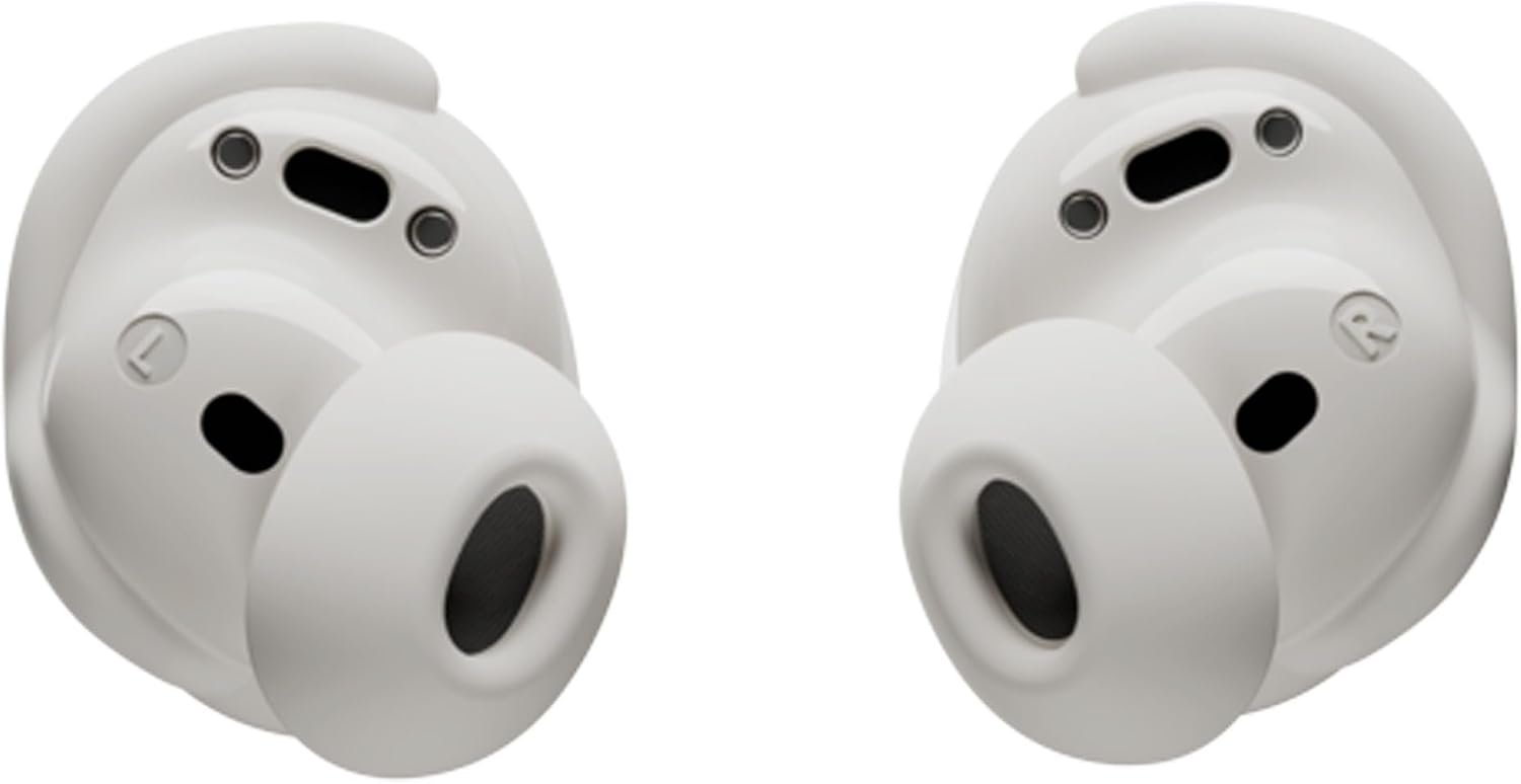 Bose QuietComfort Bluetooth Earbuds, True Wireless Earbuds with Active Noise Cancellation and Mic, Deep Bass, IPX4 Rating, Up to 8.5 Hours of Playtime, White (Renewed)