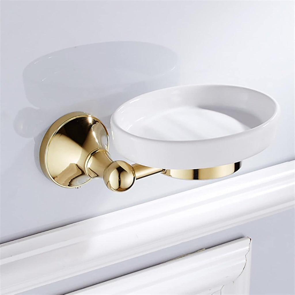 KETTEL Gold Bathroom Hardware Set， Antique Holders Shelf Double Wall Hooks Gold Holder Bathroom Accessories Set，12 Pieces Fixtures