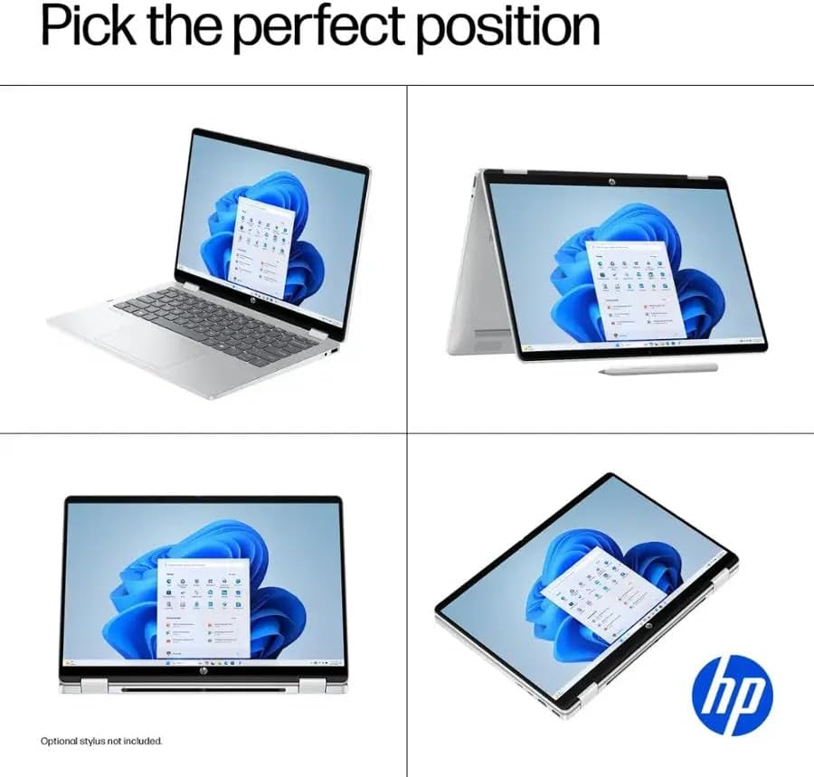 HP OmniBook 5 Flip 2-in-1 Laptop / 14' 1920x1200 Touchscreen / 10 Cores Intel 7 150U / Intel Graphics / 16GB LPDDR5 1TB NVMe SSD/Backlit Keyboard Wi-Fi 6E / Win11 Pro/Glacier Silver