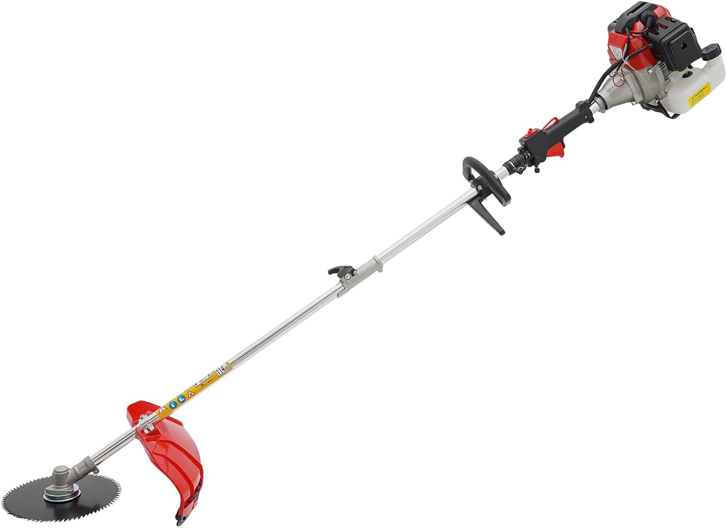 2-Stroke 52CC Gas Weed Eater 10 in 1 Weed Wacker Gas Powered Trimmer Brush Cutter Grass Wacker Lawn Mower with Long Pole Saw & 7 Heads,Multifunction Gas String Trimmer for Harvesting (6500-8500R/Min)
