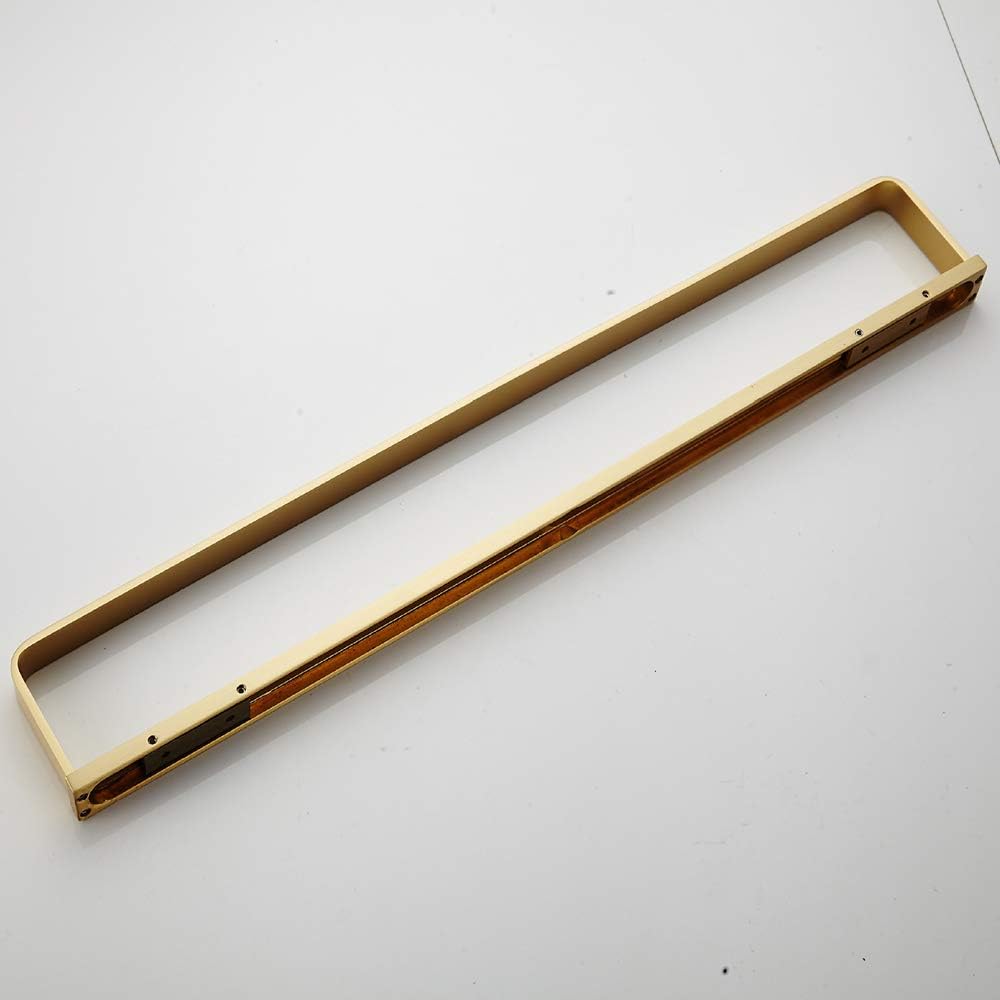 Wall Mounted Towel Rack Brass Towel Shelf Made Brushed Finish Double Rail Holder for Hotel Bathroom Storage Rack Gold