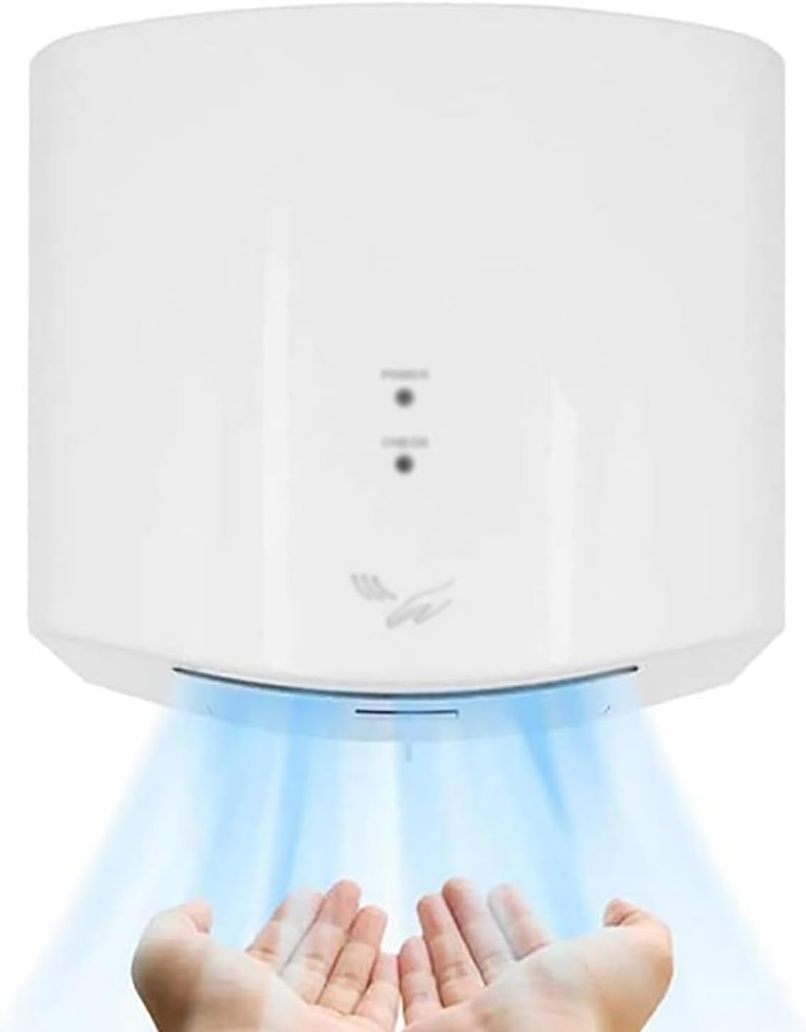 10 Seconds Hand Dryer, Energy Saving, Automatic Commercial Electric Hand Dryer for Kitchen, Bathroom, Toilet, 1400w,Silver (White)