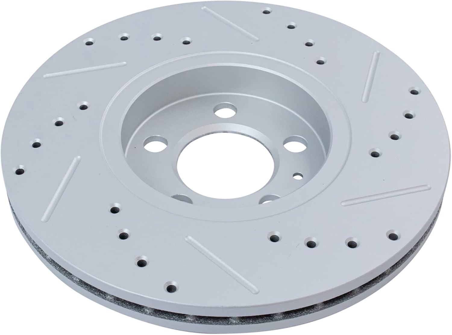 TRQ Performance Front Brake Pad and Rotor Set Ceramic Vented Coated Rotors Calipers Compatible with 2005 Volkswagen Jetta