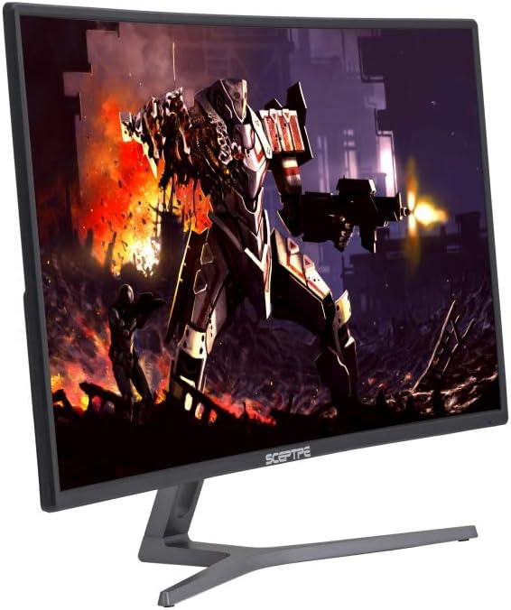 Sceptre C275B-144RR AMD FreeSync DisplayPort HDMI DVI Ports 27' Curved Professional 144 Hz Monitor Metal Black