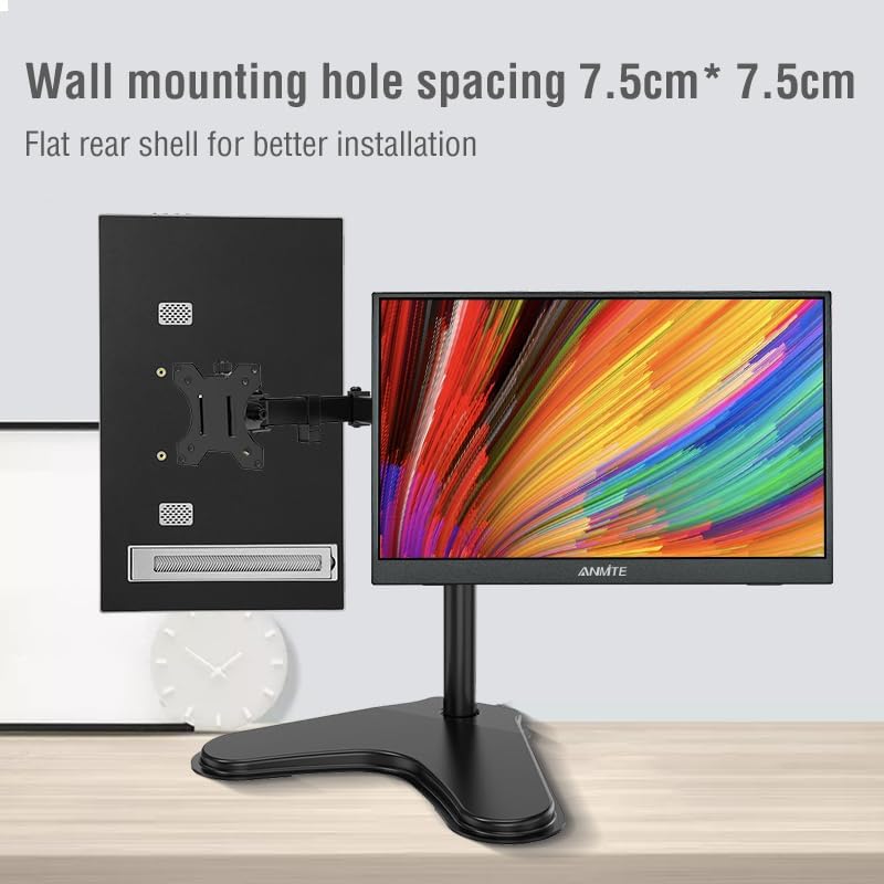 Portable Monitor 15.6 Inch Computer Gaming Metal Enclosure Mobile External Display for Laptop Xbox PS4 Phone with Speakers Type-C USB-C HDMI IPS FHD 1080P LED Screen