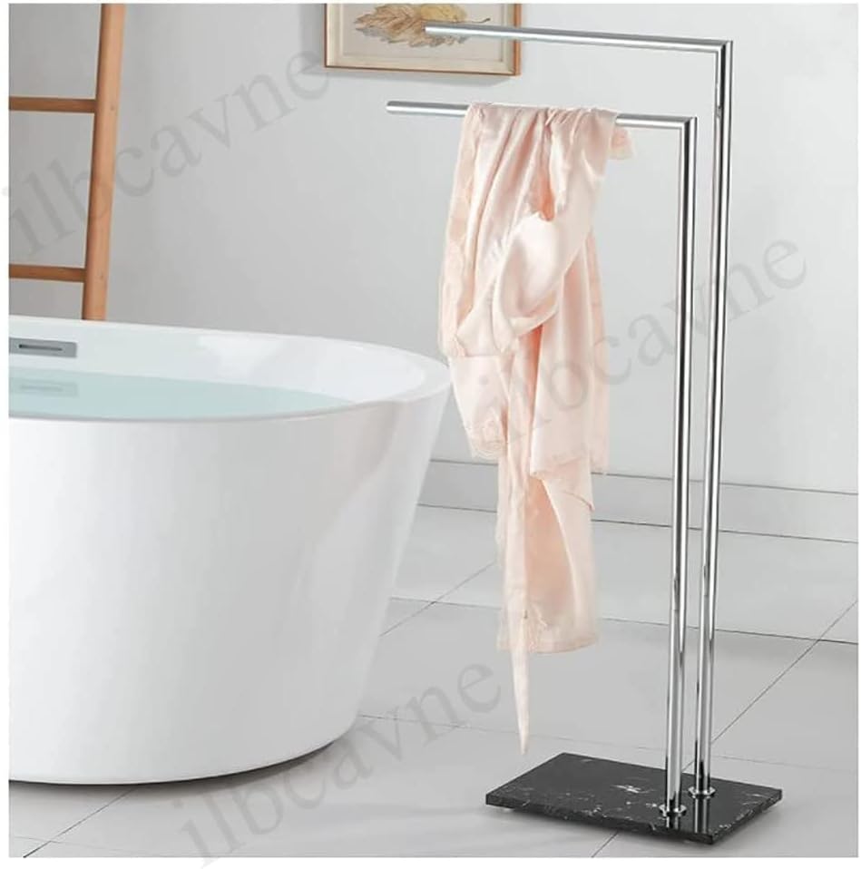 Double Clothes Drying Rack Airer, Towel Rail Bathroom Towel Racks for Bathroom,Freestanding Towel Holder Towel Stand with Bars,Gold