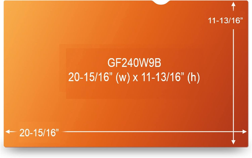 GF240W1B 3M Gold Frameless Privacy Filter For 24inch Widescreen Monitor, 16:10 Aspect Ratio