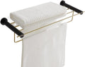 Black and Gold Bath Towel Rack, European Style Towel Rack Without Punching Hook, Bathroom Rack Towel Rail/Towel Bar (Color : Towel Rack)