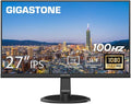 Gigastone 27 inch IPS LED Back Light Monitor 100Hz FHD 1920 x 1080,178°WideView,Frameless, Dual Monitor, MPRT 1ms, Built-in Speakers, Eye Care Technology, Ergonomic Tilt VESA Mount, HDMI VGA