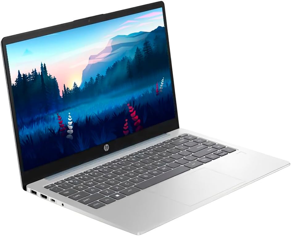 HP 14'' HD(1366 x 768) Laptop, AMD Athlon 7120, 4GB RAM, 128GB SSD, Long Battery Life, Moonlight Blue, 12-Month Microsoft 365 Included, Copilot AI, Windows 11 Home in S Mode