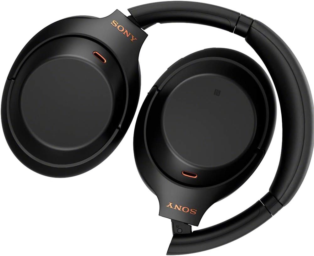 Sony WH1000XM4/B Premium Noise Cancelling Wireless Over-The-Ear Headphones with Built in Microphone Black Bundle with Deco Gear Hard Case + Pro Audio Headphone Stand + Microfiber Cleaning Cloth
