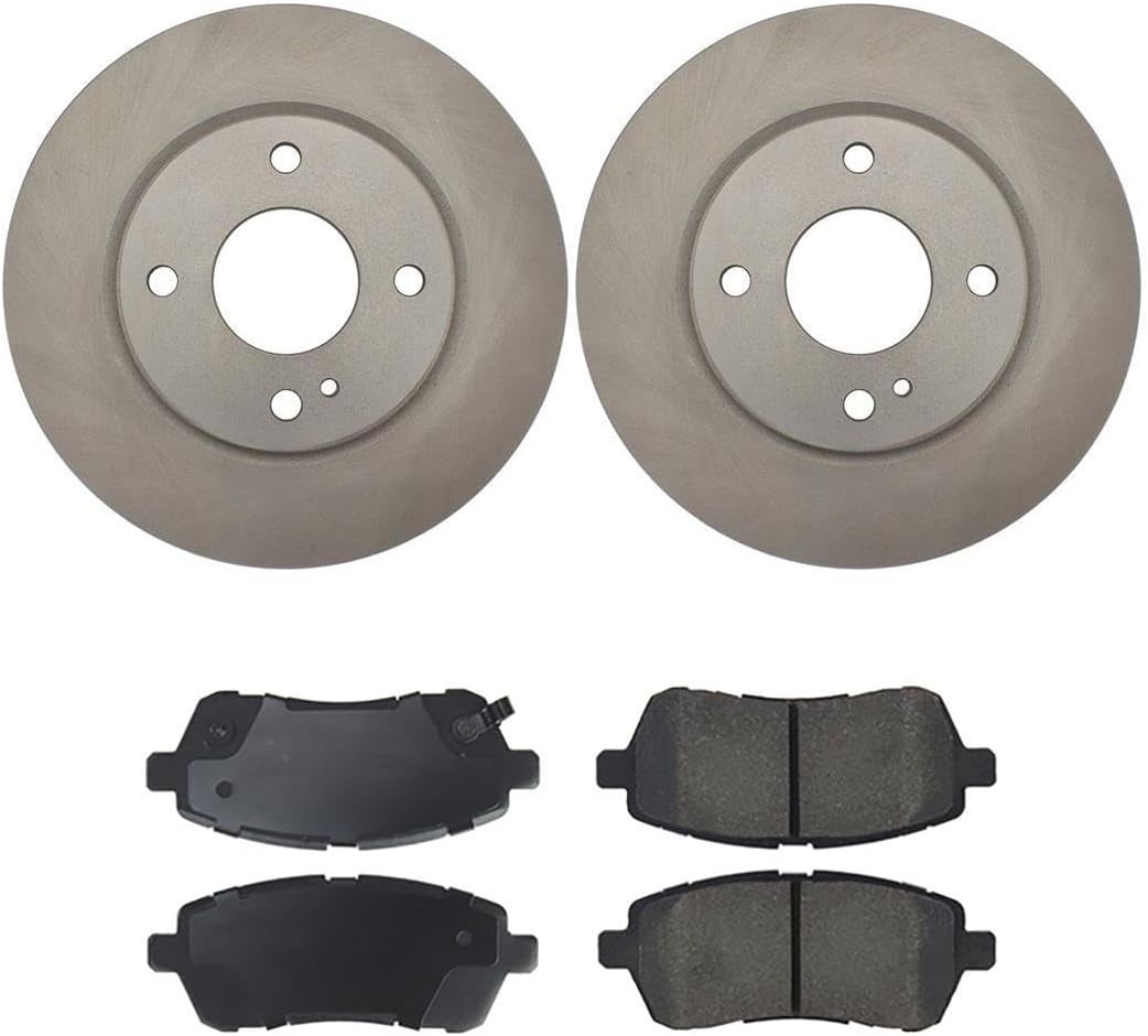 Replacement Front Brake Pads and Rotors - Brake Kit, Front Rotor and Brake Pad Kit for Ford Fiesta 2019 2018 2017 2016 2015 2014 2013 2012 2011