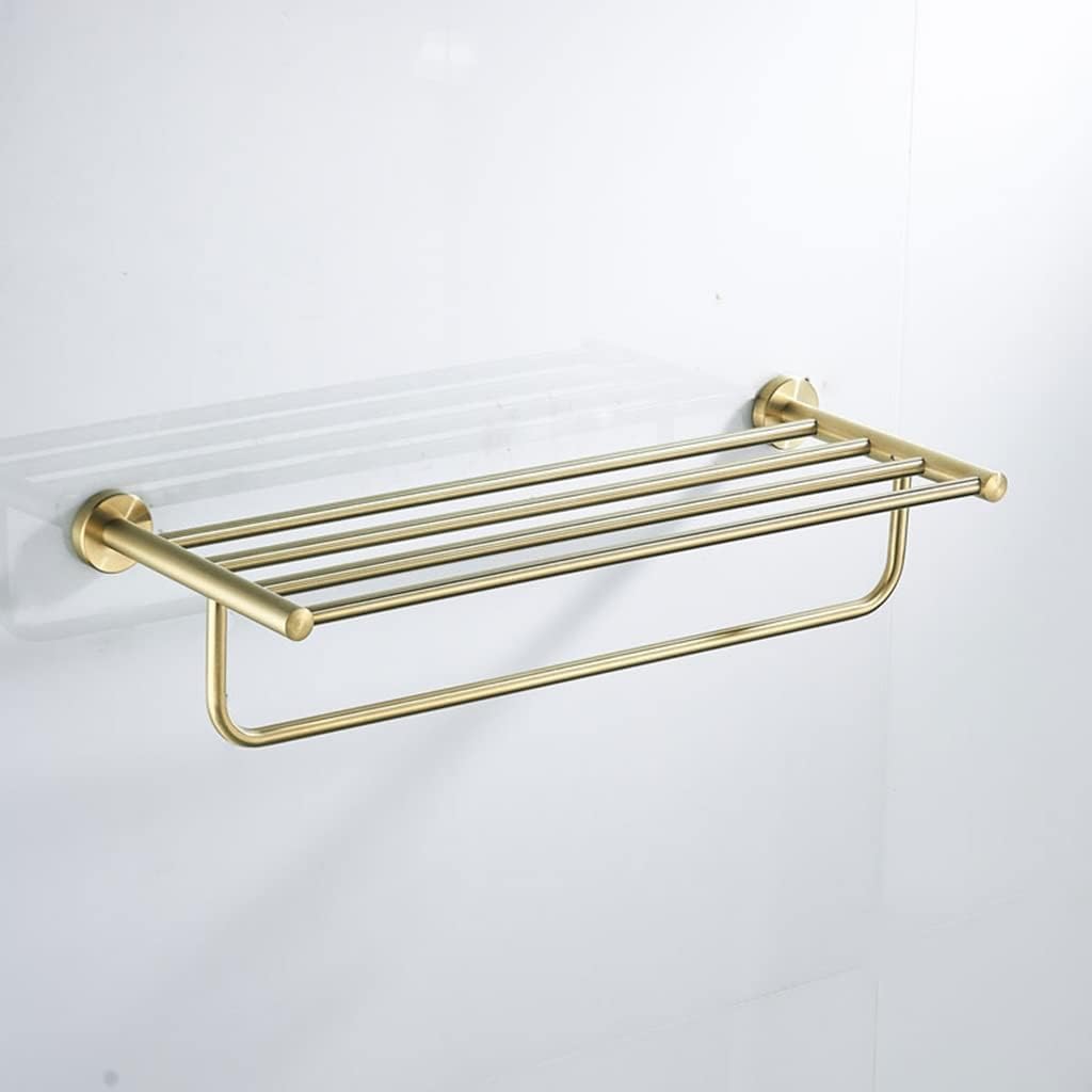 Towel Rails Brushed Gold Towel Bar Wall Mounted 304 Stainless Steel Hand Towel Bar Bathroom Towel Holder Kitchen Dish Cloths Hanger Towel Racks (Color : Towel Rack)