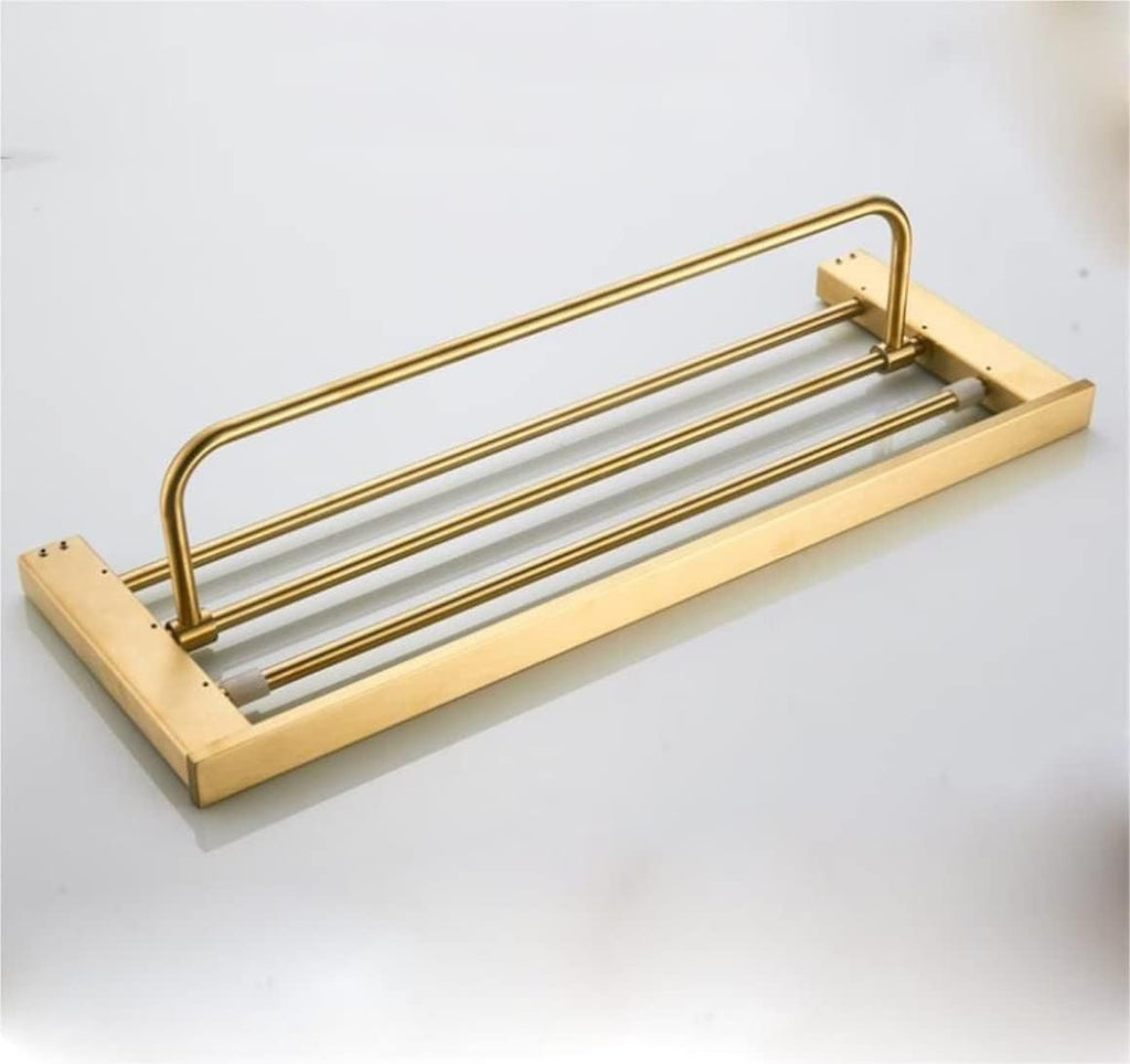 Towel Racks 304 Stainless Steel Brushed Towel Rack Double Towel Bar Wall-Mounted Towel Rail for Bathroom Kitchen Organizer