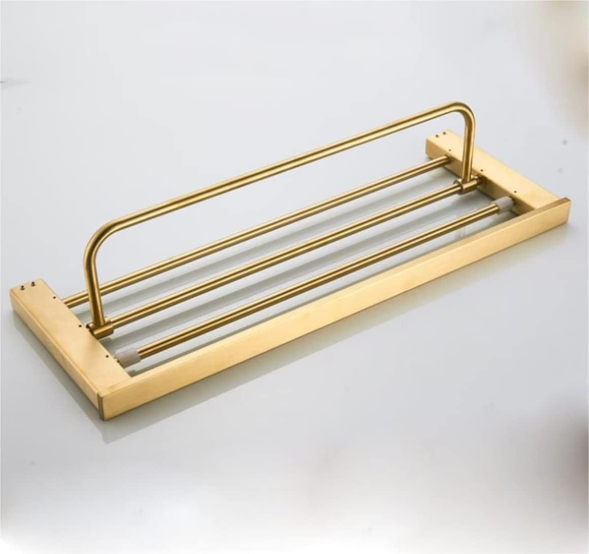 Towel Racks 304 Stainless Steel Brushed Towel Rack Double Towel Bar Wall-Mounted Towel Rail for Bathroom Kitchen Organizer