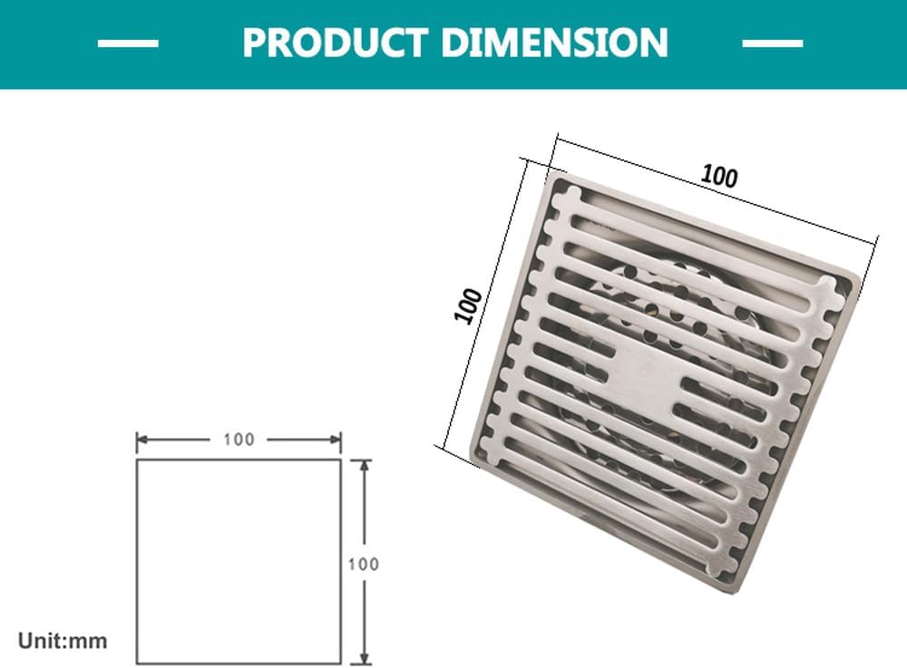 Floor Water Drain Stripe Cover Matt Black Rose Gold Silver Brushed Antique Bronze for Bathroom Kitchen Garden Balcony,FD0001RG,86,Fd0001gm-A