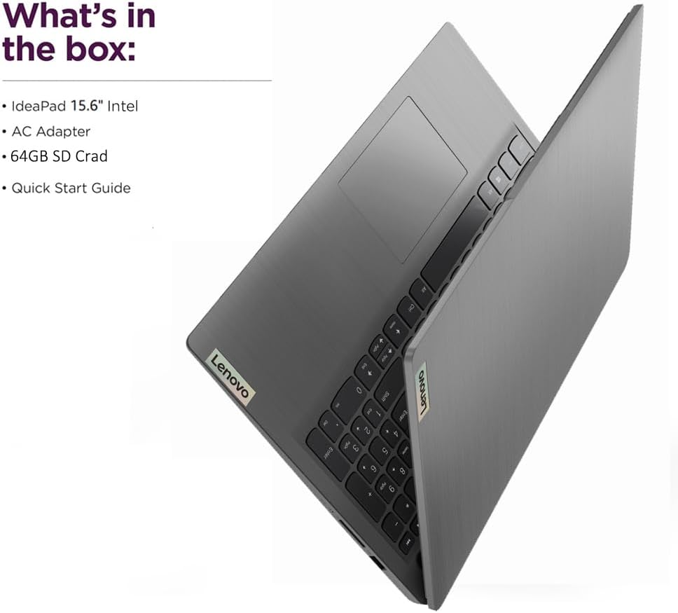 Lenovo IdeaPad 3 15.6' FHD Touchscreen Laptop (16GB RAM, 1TB SSD, Intel Core i3) for Home & College Student, Narrow Bezel, Webcam, 12-Hour Long Battery Life, NumPad, IST SD Card, Win 11 Home in S