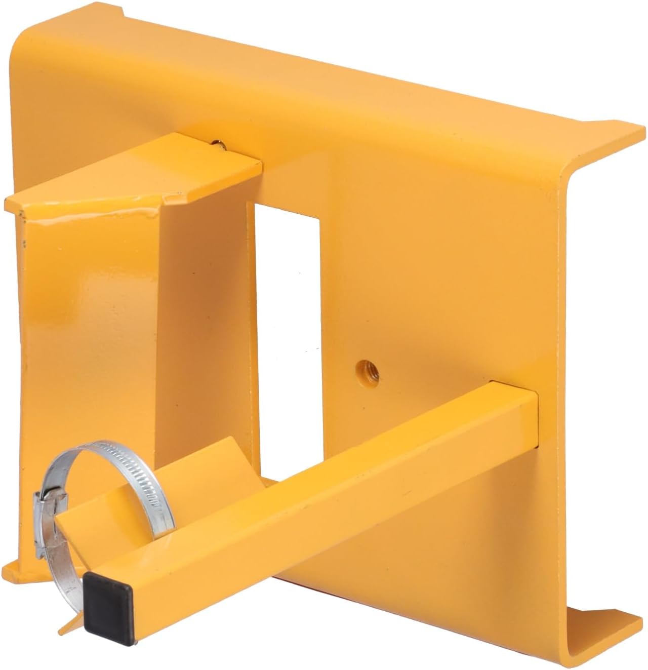 Mower Blade Sharpener Adjustable Ring Durable Lawn Mower Blade Grinder 30° Angle Sharpening Tool for Lawn Mower Maintenance Yellow Iron Material 11.8x8.9x2.4in