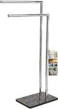 Double Clothes Drying Rack Airer, Towel Rail Bathroom Towel Racks for Bathroom,Freestanding Towel Holder Towel Stand with Bars,Silver