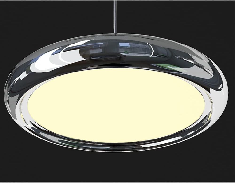 Postmodern Metal Pendant Light LED Dimmable Ceiling Hanging Lamp 1, Home Adjustable Suspended Fixture - Kitchen Dining Table Chandelier Silver Gold,Chandelier