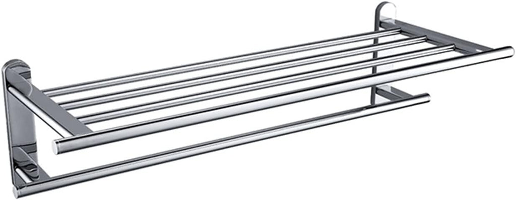 KETTEL Bathroom Accessories, Chrome Polished Bathroom Hardware,Gold Holder Bathroom Accessories，Wall-Mounted Bathroom Rack Accessory ，Fixtures (Color : Double Towel Bar)