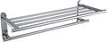 KETTEL Bathroom Accessories, Chrome Polished Bathroom Hardware,Gold Holder Bathroom Accessories，Wall-Mounted Bathroom Rack Accessory ，Fixtures (Color : Double Towel Bar)