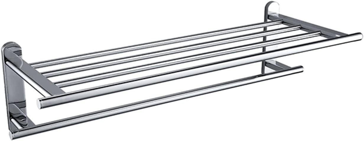 KETTEL Bathroom Accessories, Chrome Polished Bathroom Hardware,Gold Holder Bathroom Accessories，Wall-Mounted Bathroom Rack Accessory ，Fixtures (Color : Double Towel Bar)