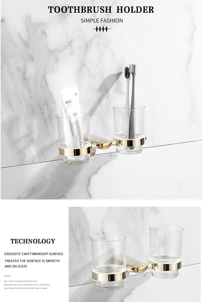 Bathroom Rack Bathroomccessories Paperolder, Corner Shelf, Rail, Toilet Brusholder, Towel Racks, Brass Gold Bathroomardware Set Bathroomecor Soapish(Toothbrush Cup)