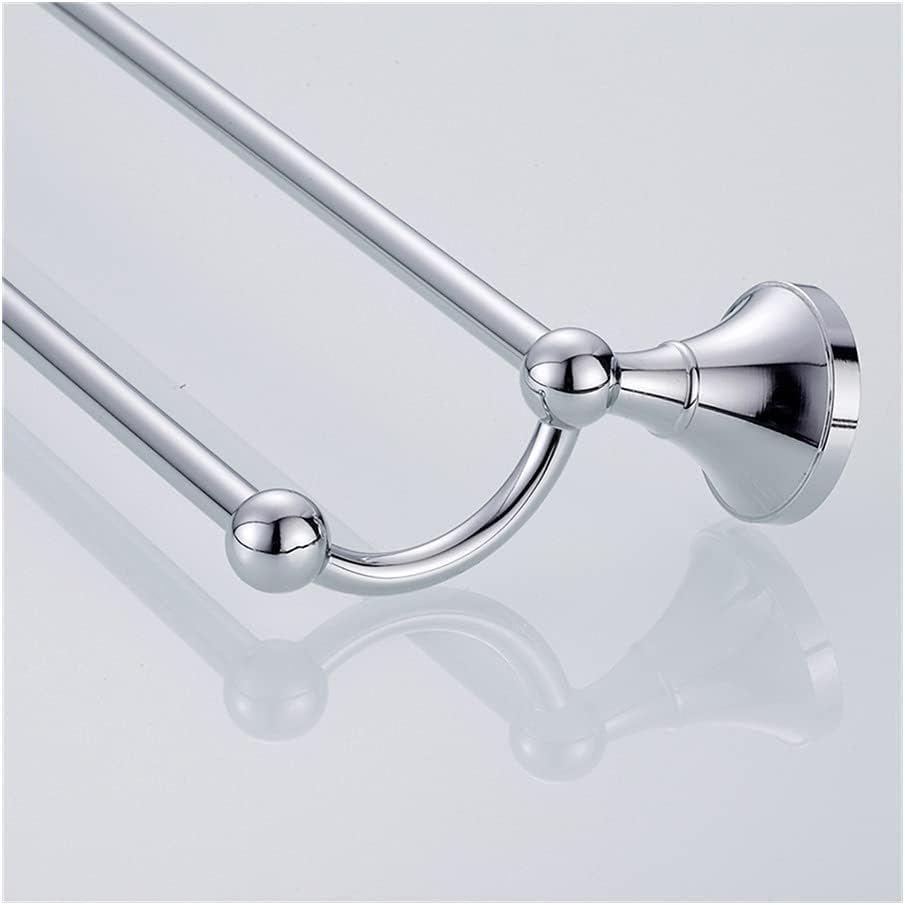 LSLYTQ Towel Rail Rack ORB/Antique Brass/Gold/Chrome Double Towel Bar, Toilet Towel Bar Towel Rack Holder, Wall Mounted Bathroom Accessories for Bathroom Kitchen