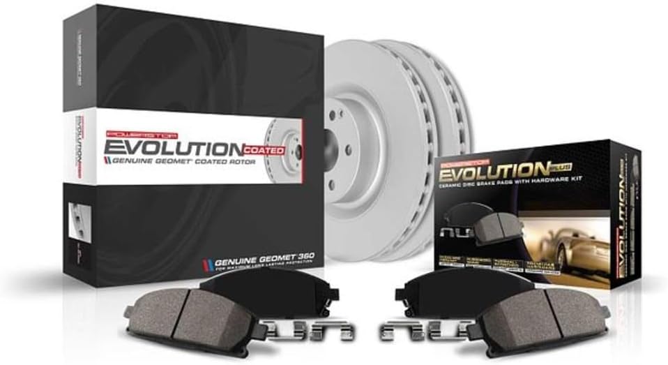 PowerStop Front Brake Kit for Ford Fiesta 2011-19 - Fully-Coated Disc Rotors with Z17 Ceramic Brake Pads Replacement, CRK5969