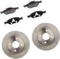 6Pcs Vented Brake Rotor and Semi-Metallic Pads Front Replacement Brakes Kit fits Ford EcoSport 2.0L 2004-2012, fits Fiesta 1.6L 2005-2009, fits Fiesta 2.0L 2008