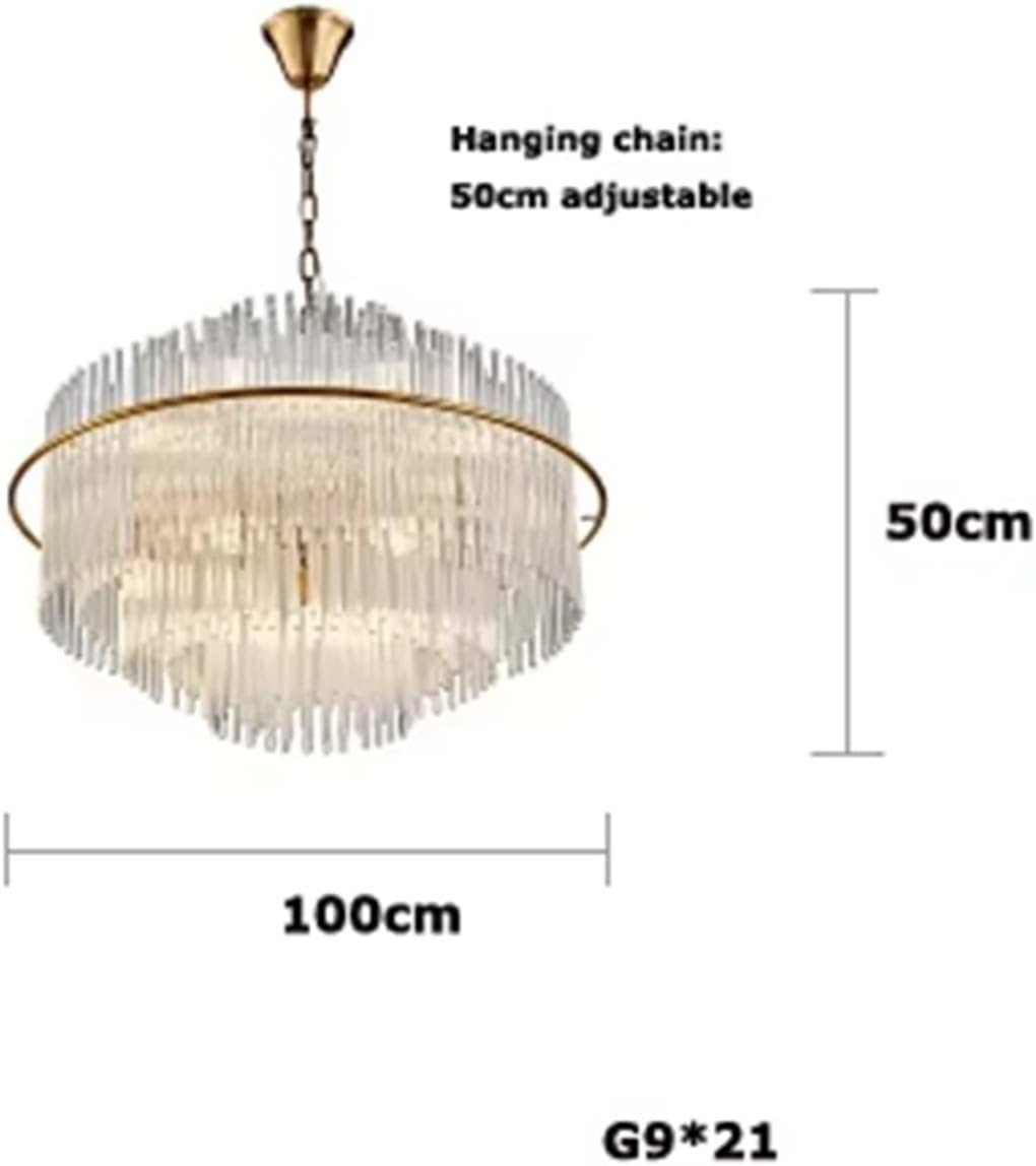 Round Oval Gold Silver Chrome Crystal Designer LED Chandelier Lighting Lustre Suspension Luminaire Lampen for Foyer Dinning Room,Dining Light Fixtures