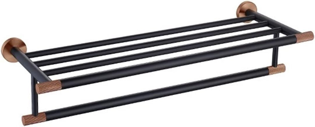 Towel Holder Stainless Steel Towel Rack with Clothes Hook, Toilet Brush, Paper Holder, Cup Holder, and Double Towel Bar Rail(Double Towel Bar)