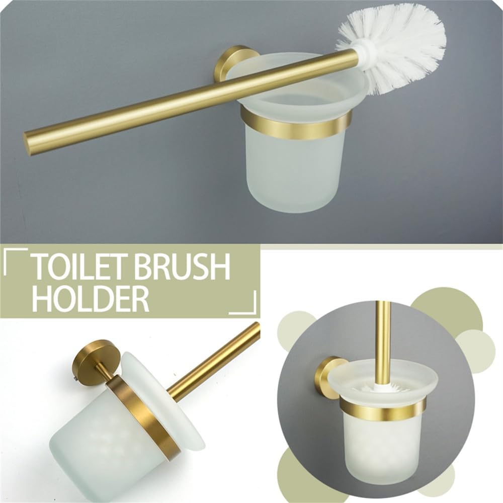 Towel Rack Brushed Gold Wall Mount Shelf Toilet Bathroom Hardware Paper Holder Towel Rack Rod Hanger Bathroom Accessories Single Towel Rack B