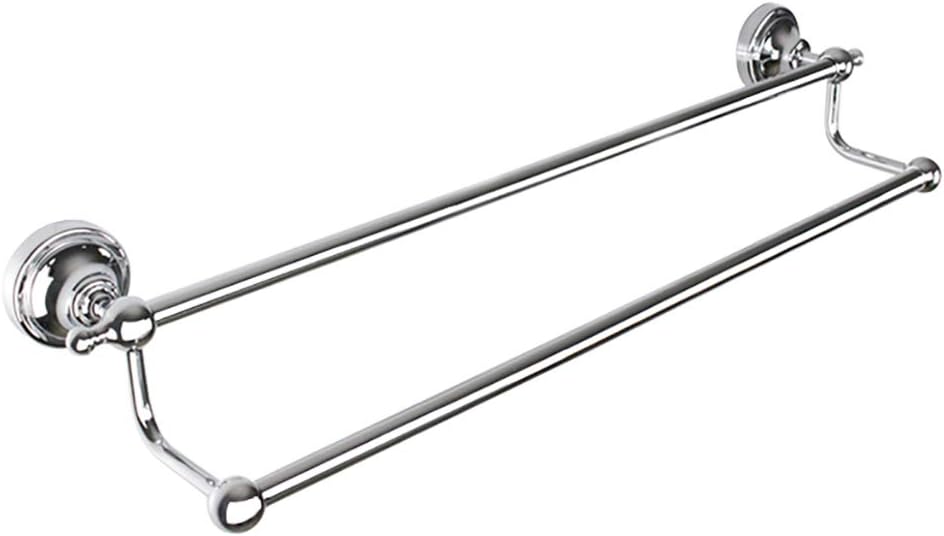 Stainless Steel Double Towel Rack for Bathroom - Wall-Mounted Towel Holder in Silver & Gold Finishes - 3 Stylish Bathroom