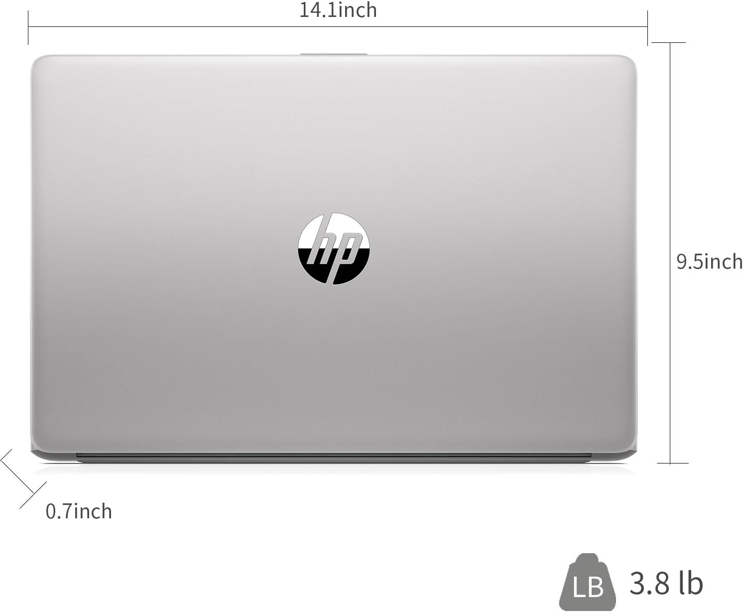 HP Essential Laptop, 15.6' FHD Display, Intel Core i3-1215U, 16GB RAM, 1TB PCIe SSD, Fingerprint Reader, Webcam, Type-C, HDMI, SD Card Reader, Wi-Fi, Windows 11 Home, Silver