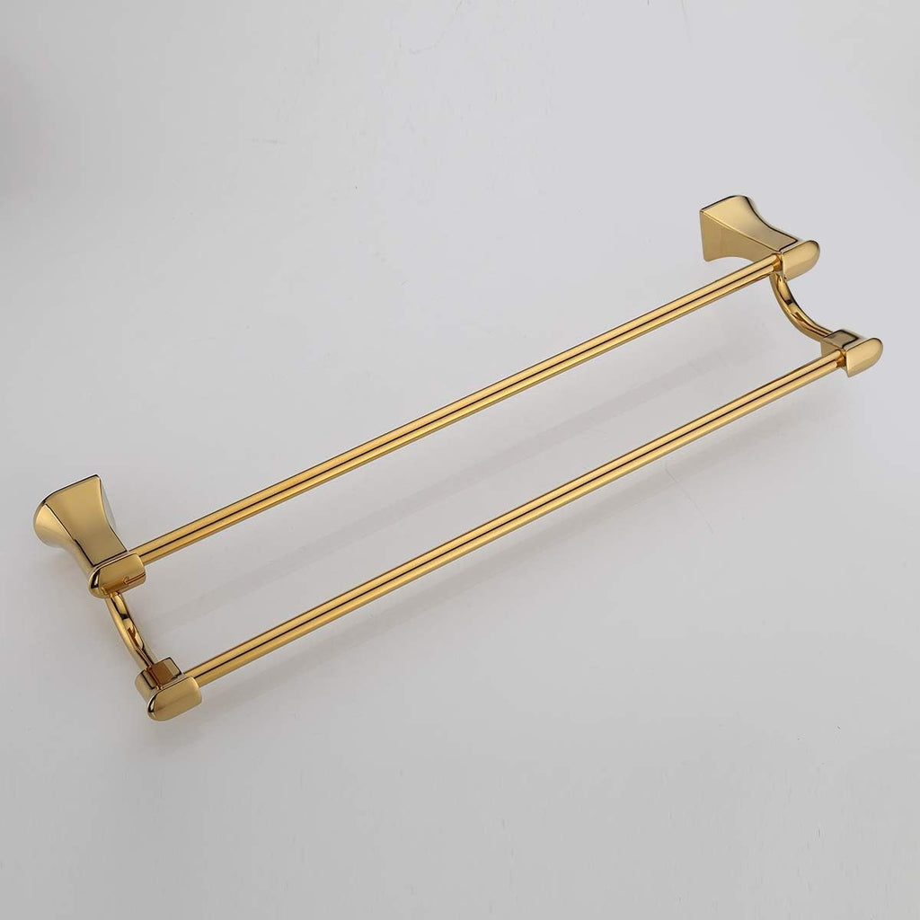 Towel Bars Towel Rail Bathroom Accessories Oval Double-bar Hardware Accessories Titanium Surface Rack Copper Gold
