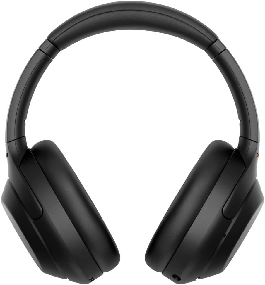 Sony WH1000XM4/B Premium Noise Cancelling Wireless Over-The-Ear Headphones with Built in Microphone Black Bundle with Deco Gear Hard Case + Pro Audio Headphone Stand + Microfiber Cleaning Cloth